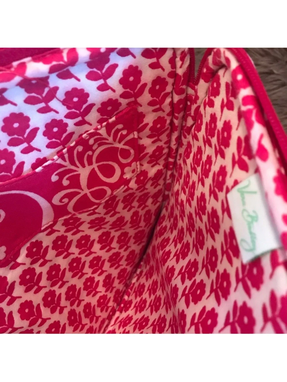 Vera Bradley Twirly Birds Pink 13” Padded Laptop Sleeve Retired